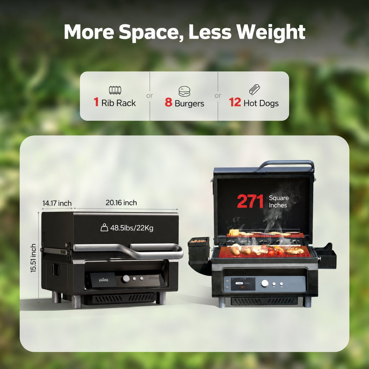 ASMOKE Essential Portable Wood Pellet Grill