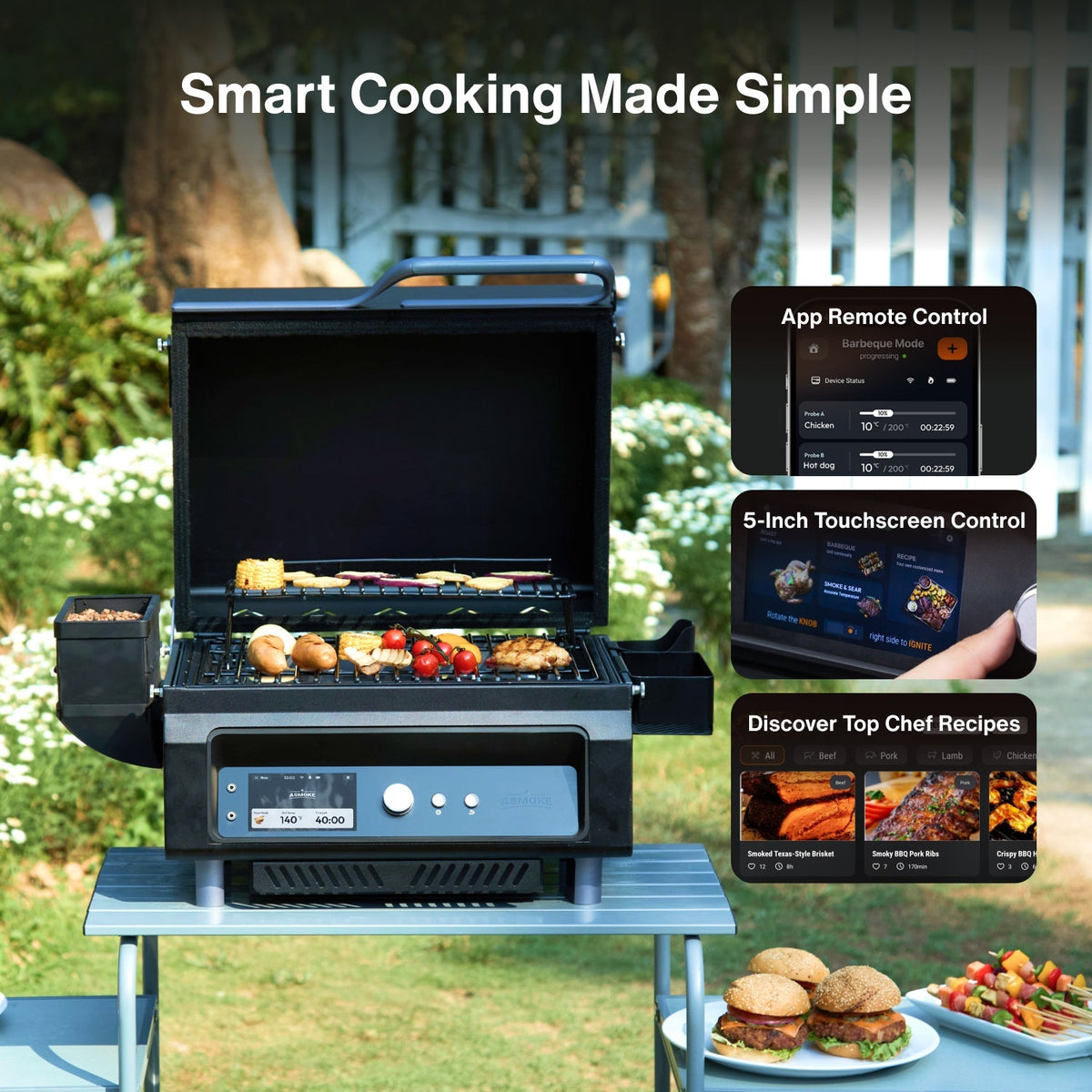 ASMOKE Essential Portable Wood Pellet Grill