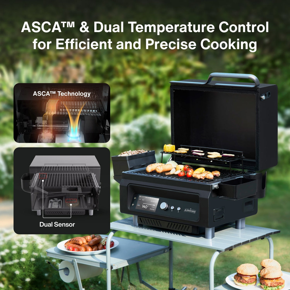ASMOKE Essential Portable Wood Pellet Grill
