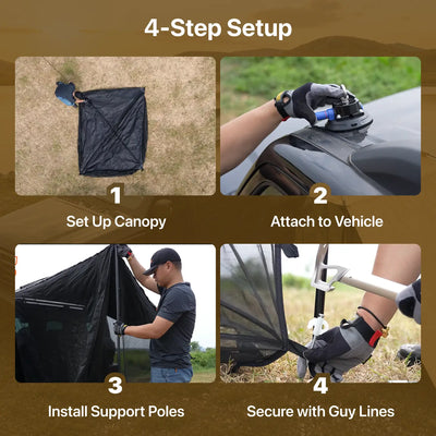 AT200 Portable Awning Tent That Fits Any Vehicle