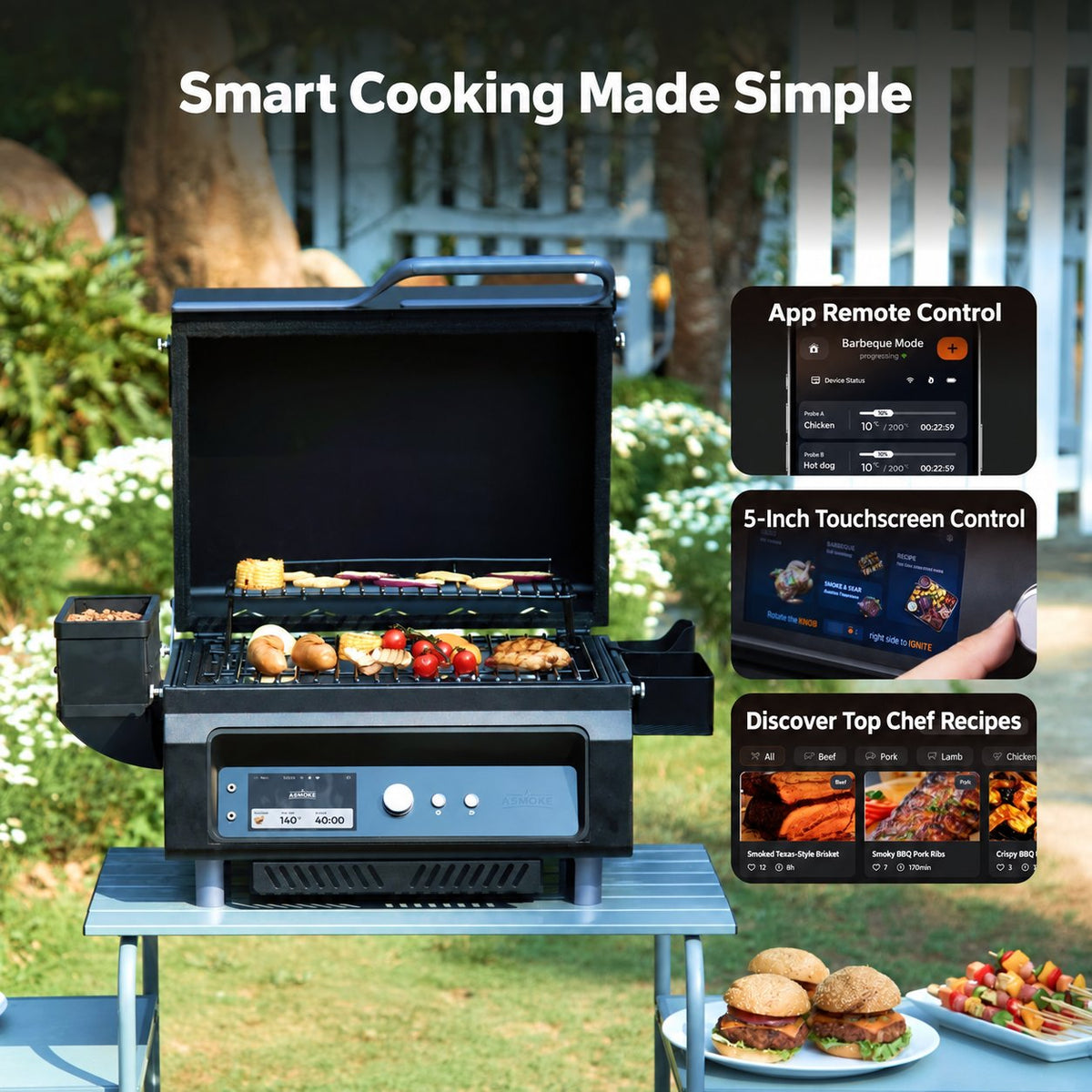 ASMOKE Essential Portable Wood Pellet Grill